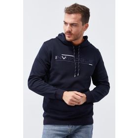Tommy Life 87883 Lacivert Kanguru Cep Standart Kalıp Kapüşonlu Erkek Sweatshirt