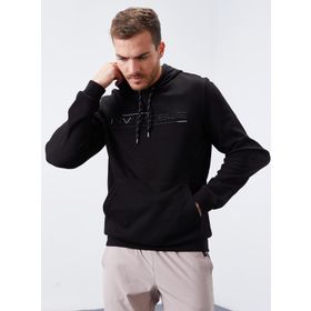Tommy Life 87883 Siyah Kanguru Cep Standart Kalıp Kapüşonlu Erkek Sweatshirt
