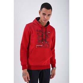 Tommy Life 87884 Siyah Kamuflaj Desen Baskılı Standart Kalıp Kapüşonlu Erkek Sweatshirt