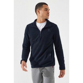 Tommy Life 87891 Lacivert Erkek Yarım Fermuarlı Sweatshirt Slim Fit Dik Yaka Polar