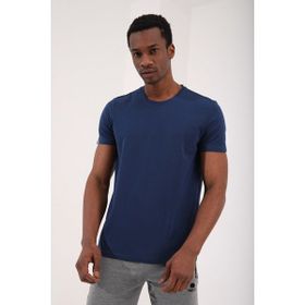 Tommy Life 87911 Basic Kısa Kol Standart Kalıp O Yaka İndigo Erkek T-shirt