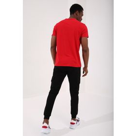 Tommy Life 87911 Basic Kısa Kol Standart Kalıp O Yaka Kırmızı Erkek T-shirt