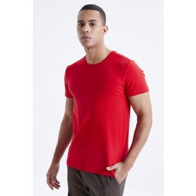 Tommy Life 87911 Basic Kısa Kol Standart Kalıp O Yaka Kırmızı Erkek T-shirt