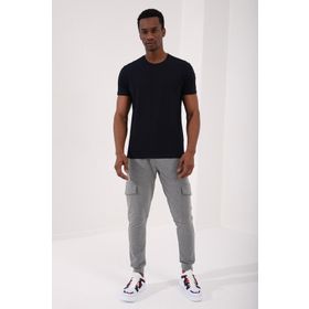 Tommy Life 87911 Basic Kısa Kol Standart Kalıp O Yaka Lacivert Erkek T-shirt