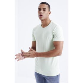 Tommy Life 87911 Basic Kısa Kol Standart Kalıp O Yaka Yeşil Erkek T-shirt