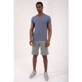 Tommy Life 87912 Basic Kısa Kol Standart Kalıp V Yaka Petrol Erkek T-shirt