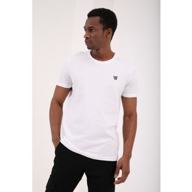 Tommy Life 87921 Beyaz Erkek Petek Dokulu Çift Ok Logolu Standart Kalıp O Yaka T-Shirt