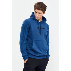 Tommy Life 88019 İndigo Erkek Baskılı Kapüşonlu Kanguru Cep Rahat Form Sweatshirt