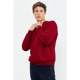 Tommy Life 88053 Kırmızı Basic O Yaka Rahat Form Erkek Sweatshirt