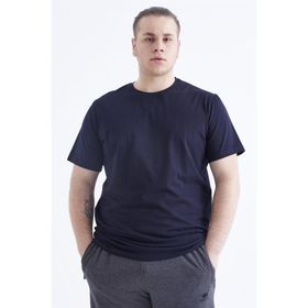 Tommy Life 88072 Basic Kısa Kol O Yaka Büyük Beden Lacivert Erkek T-Shirt