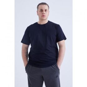 Tommy Life 88072 Basic Kısa Kol O Yaka Büyük Beden Lacivert Erkek T-Shirt