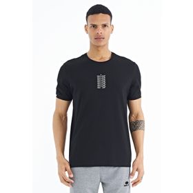 Tommy Life 88169 Siyah Yazı Baskılı O Yaka Standart Kalıp Erkek T-shirt