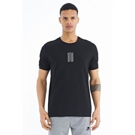 Tommy Life 88169 Siyah Yazı Baskılı O Yaka Standart Kalıp Erkek T-shirt