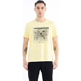 Tommy Life 88170 Beyaz Yazı Baskılı O Yaka Standart Kalıp Erkek T-Shirt