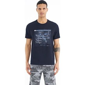 Tommy Life 88170 Beyaz Yazı Baskılı O Yaka Standart Kalıp Erkek T-Shirt