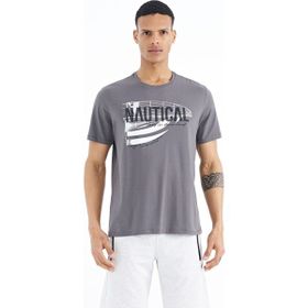 Tommy Life 88171 Koyu Gri Yazı Baskılı Standart Kalıp O Yaka Erkek T-shirt
