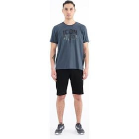 Tommy Life 88174 Koyu Gri Yazı Baskılı O Yaka Standart Kalıp Erkek T-Shirt
