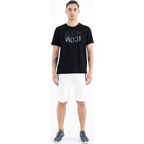 Tommy Life 88174 Koyu Gri Yazı Baskılı O Yaka Standart Kalıp Erkek T-Shirt