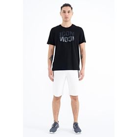 Tommy Life 88174 Siyah Yazı Baskılı O Yaka Standart Kalıp Erkek T-Shirt