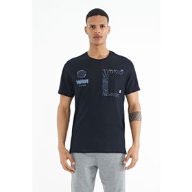 Tommy Life 88184 Lacivert Cep Detaylı Baskılı O Yaka Erkek T-shirt