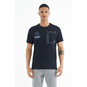 Tommy Life 88184 Lacivert Cep Detaylı Baskılı O Yaka Erkek T-shirt