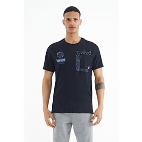 Tommy Life 88184 Lacivert Cep Detaylı Baskılı O Yaka Erkek T-shirt