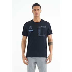 Tommy Life 88184 Lacivert Cep Detaylı Baskılı O Yaka Erkek T-shirt