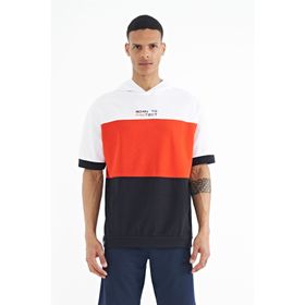 Tommy Life 88191 Fiesta Kapüşonlu Baskı Detaylı Oversize Erkek T-Shirt