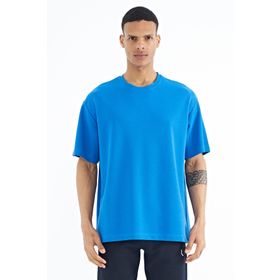 Tommy Life 88193 Saks Kol Arma Detaylı Basic Oversize Erkek T-shirt