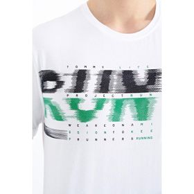 Tommy Life 88200 Beyaz Ön Cep Detaylı Baskılı Standart Kalıp Erkek T-Shirt