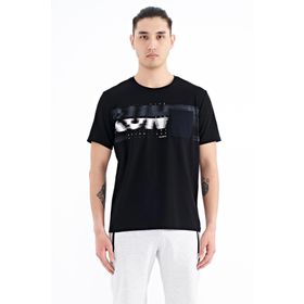Tommy Life 88200 Siyah Ön Cep Detaylı Baskılı Standart Kalıp Erkek T-Shirt