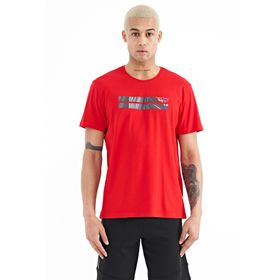 Tommy Life 88204 Kırmızı Baskılı Standart Kalıp O Yaka Erkek T-Shirt