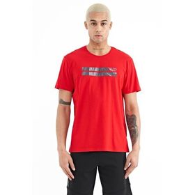 Tommy Life 88204 Kırmızı Baskılı Standart Kalıp O Yaka Erkek T-Shirt