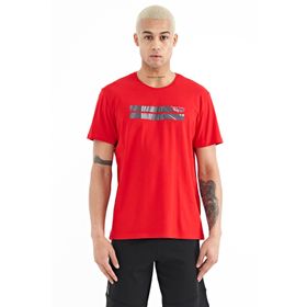 Tommy Life 88204 Kırmızı Baskılı Standart Kalıp O Yaka Erkek T-Shirt
