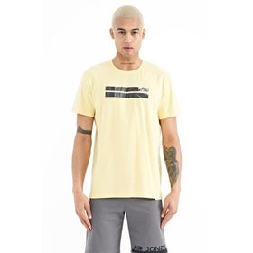 Tommy Life 88204 Sarı Baskılı Standart Kalıp O Yaka Erkek T-Shirt
