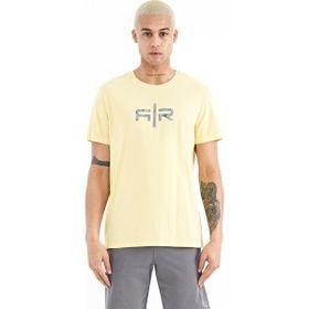 Tommy Life 88206 Sarı Yazı Baskılı O Yaka Standart Kalıp Erkek T-Shirt