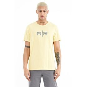 Tommy Life 88206 Sarı Yazı Baskılı O Yaka Standart Kalıp Erkek T-Shirt