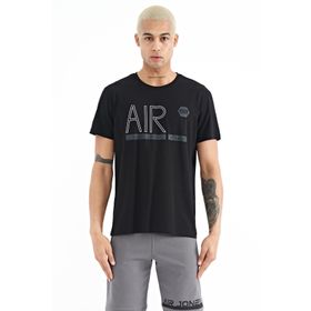 Tommy Life 88209 Siyah Yazı Baskılı O Yaka Standart Kalıp Erkek T-Shirt