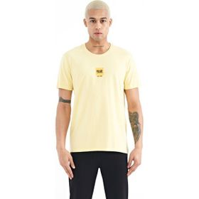 Tommy Life 88210 Sarı Minimal Baskılı O Yaka Standart Kalıp Erkek T-Shirt