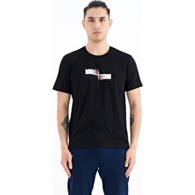 Tommy Life 88215 Siyah Yazılı Şekil Basklı Standart Kalıp Erkek T-shirt
