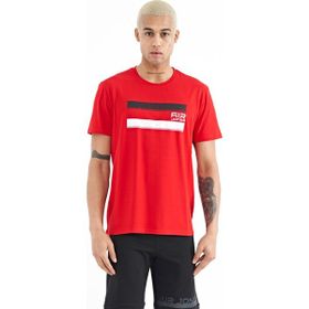 Tommy Life 88217 Kırmızı Baskılı Standart Kalıp O Yaka Erkek T-Shirt