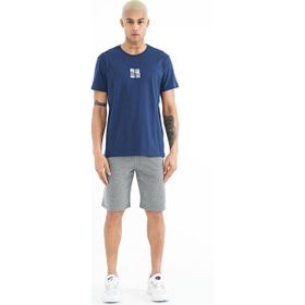 Tommy Life 88222 İndigo Baskılı O Yaka Standart Kalıp Erkek T-Shirt