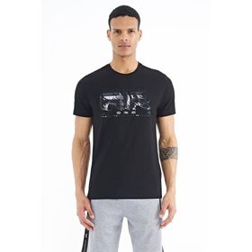 Tommy Life 88226 Siyah Yazı Baskılı Standart Kalıp O Yaka Erkek T-Shirt