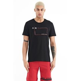 Tommy Life 88228 Siyah Yazı Baskılı Standart Kalıp O Yaka Erkek T-Shirt