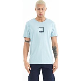 Tommy Life 88230 Açık Mavi Minimal Basklı Detaylı O Yaka Standart Kalıp Erkek T-shirt