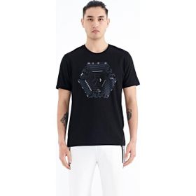 Tommy Life 88231 Siyah Desen Baskılı Standart Kalıp Erkek T-shirt