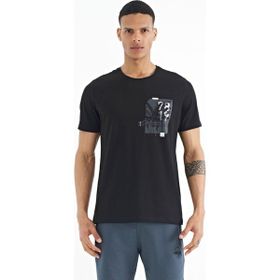 Tommy Life 88233 Siyah Ön Arka Baskı Detaylı Standart Form Erkek T-shirt