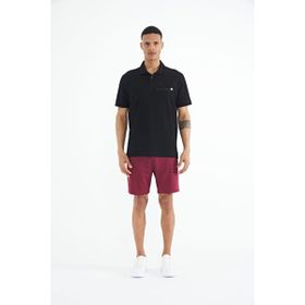 Tommy Life 88236 Siyah Yazı Baskılı Standart Form Polo Yaka Erkek T-shirt
