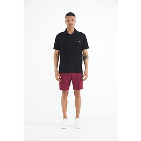 Tommy Life 88236 Siyah Yazı Baskılı Standart Form Polo Yaka Erkek T-shirt