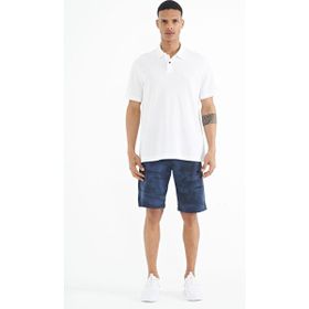 Tommy Life 88237 Beyaz Polo Yaka Logo Nakışlı Standart Form Erkek T-shirt